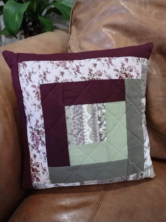 Throw Pillow - Green/Pink