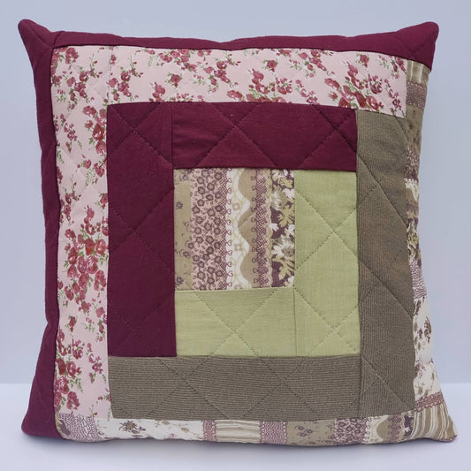 Throw Pillow - Green/Pink